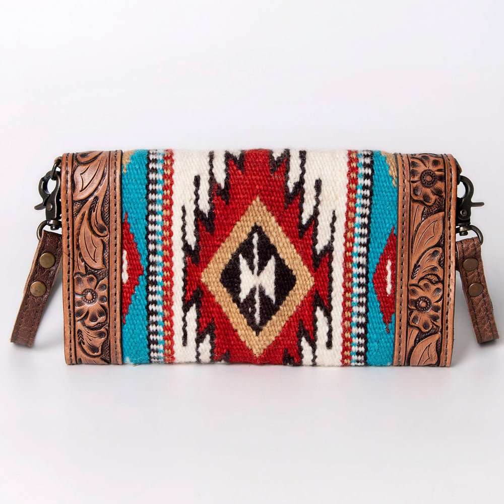 American Darling Hand Tooled Saddle Blanket Genuine Leather