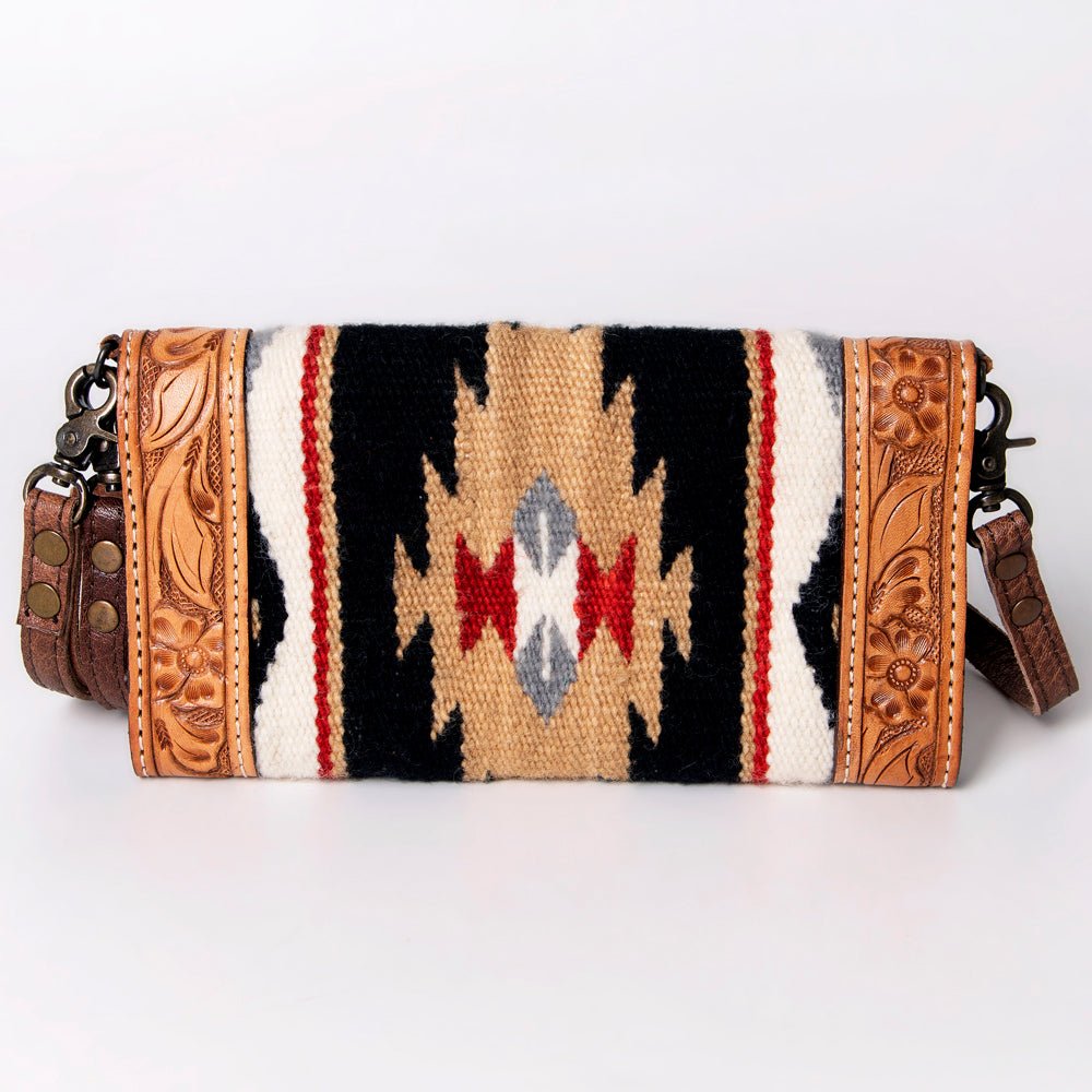 American Darling Hand Tooled Saddle Blanket Genuine Leather
