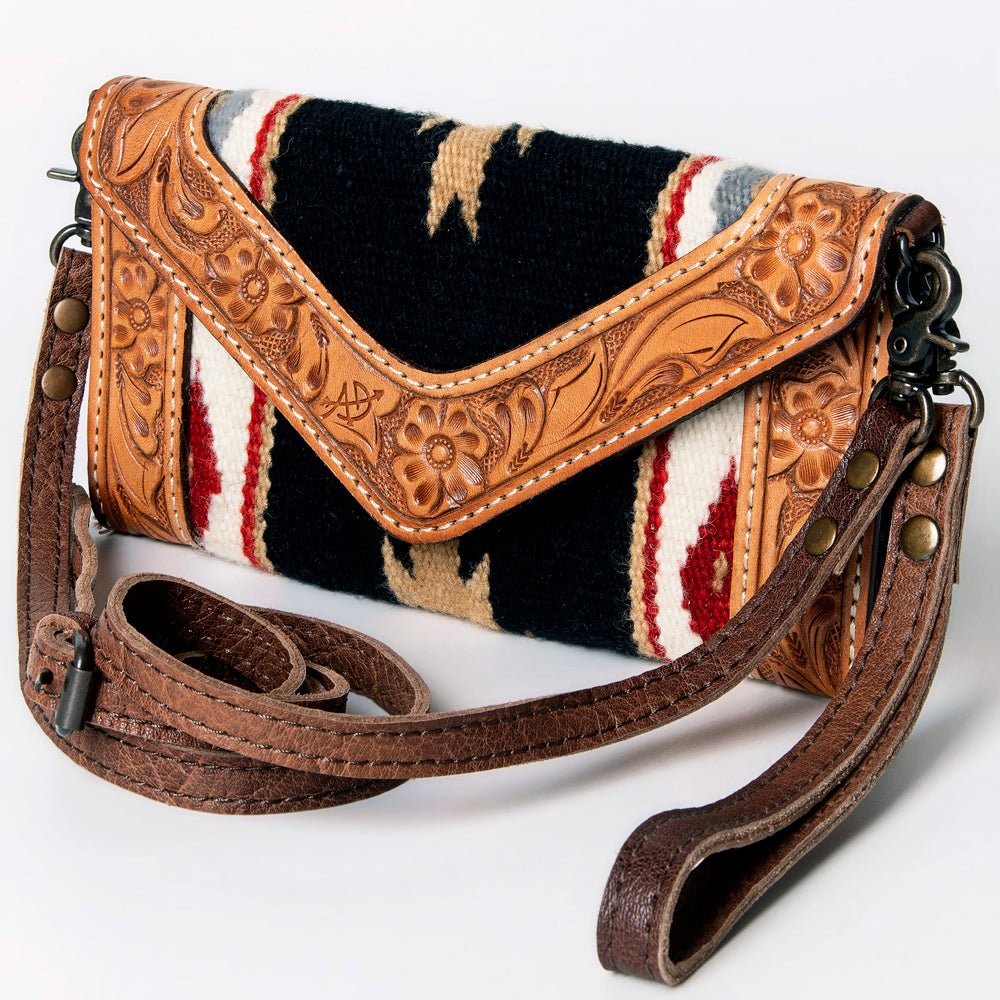 American Darling Hand Tooled Saddle Blanket Genuine Leather