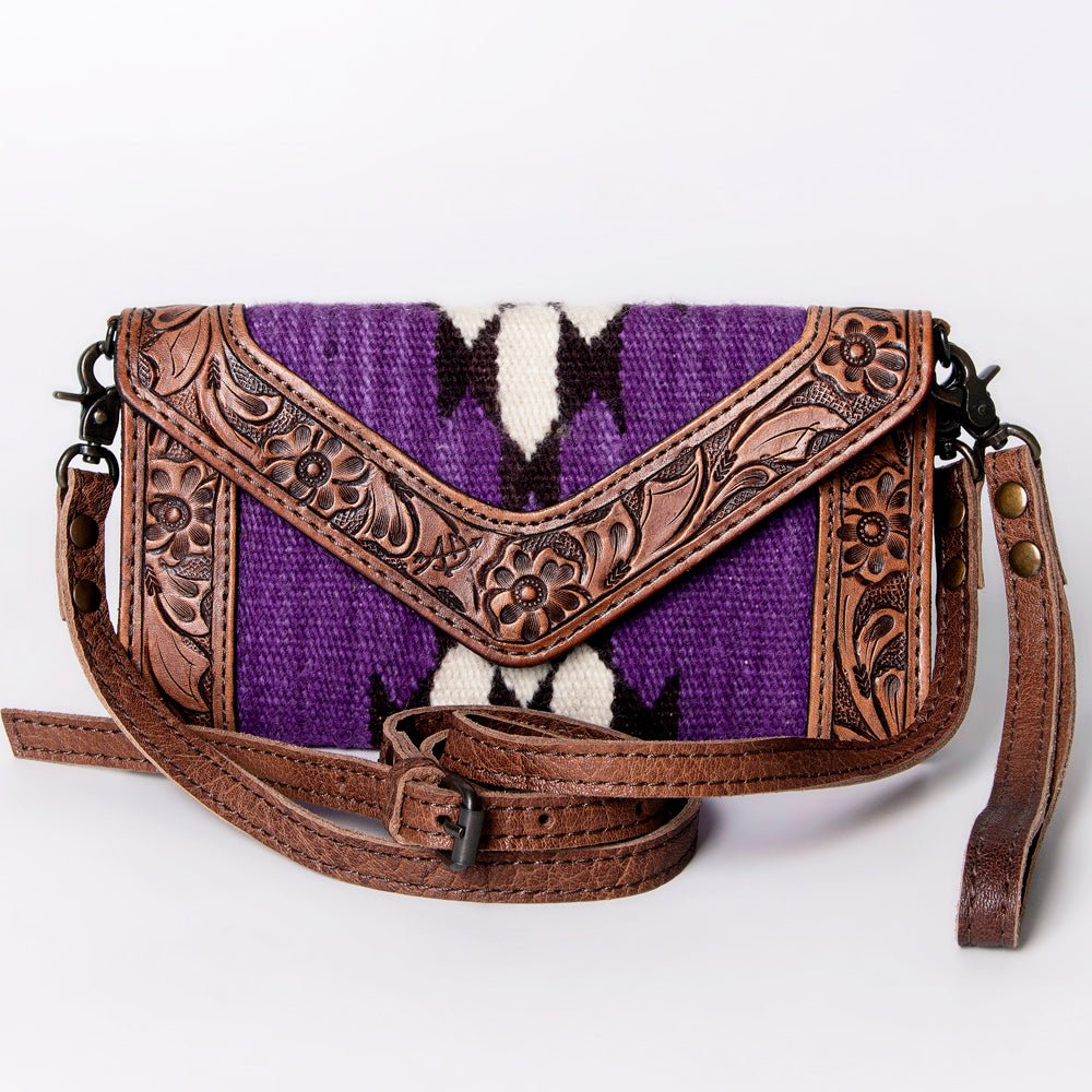American Darling Hand Tooled Saddle Blanket Genuine Leather