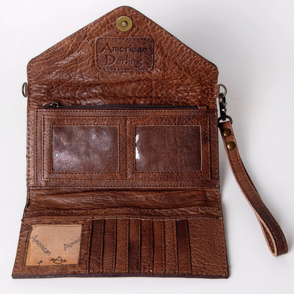 American Darling Hand Tooled Saddle Blanket Genuine Leather