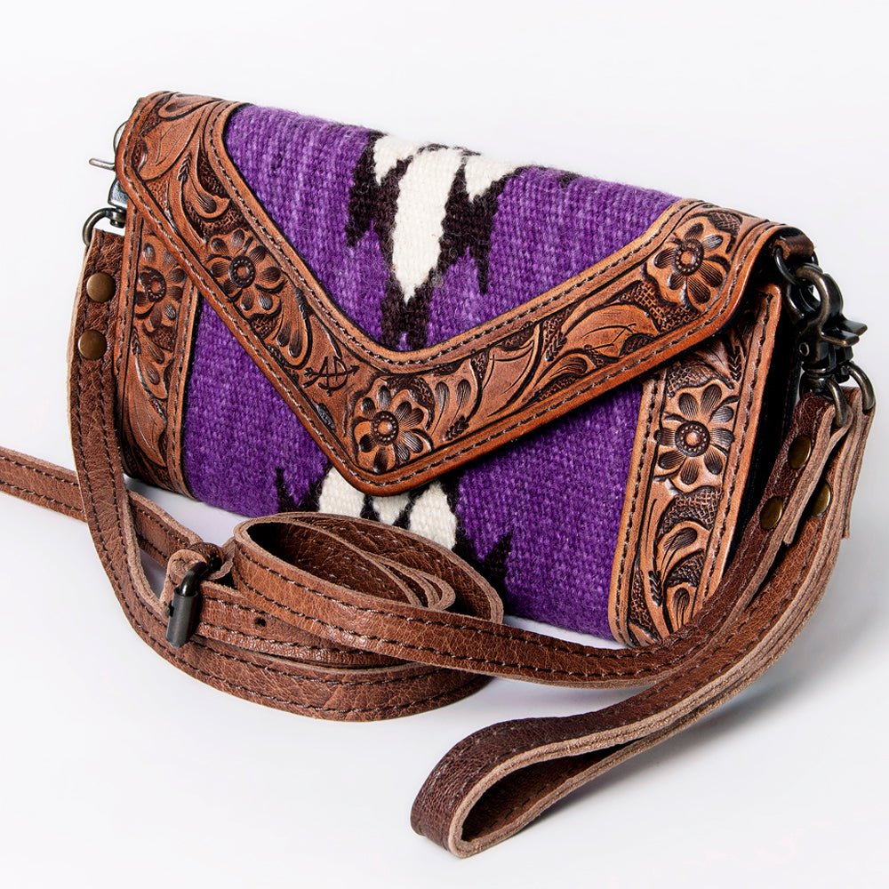 American Darling Hand Tooled Saddle Blanket Genuine Leather