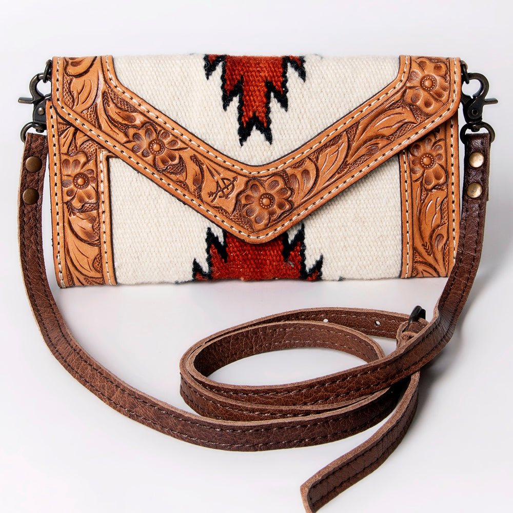 American Darling Hand Tooled Saddle Blanket Genuine Leather
