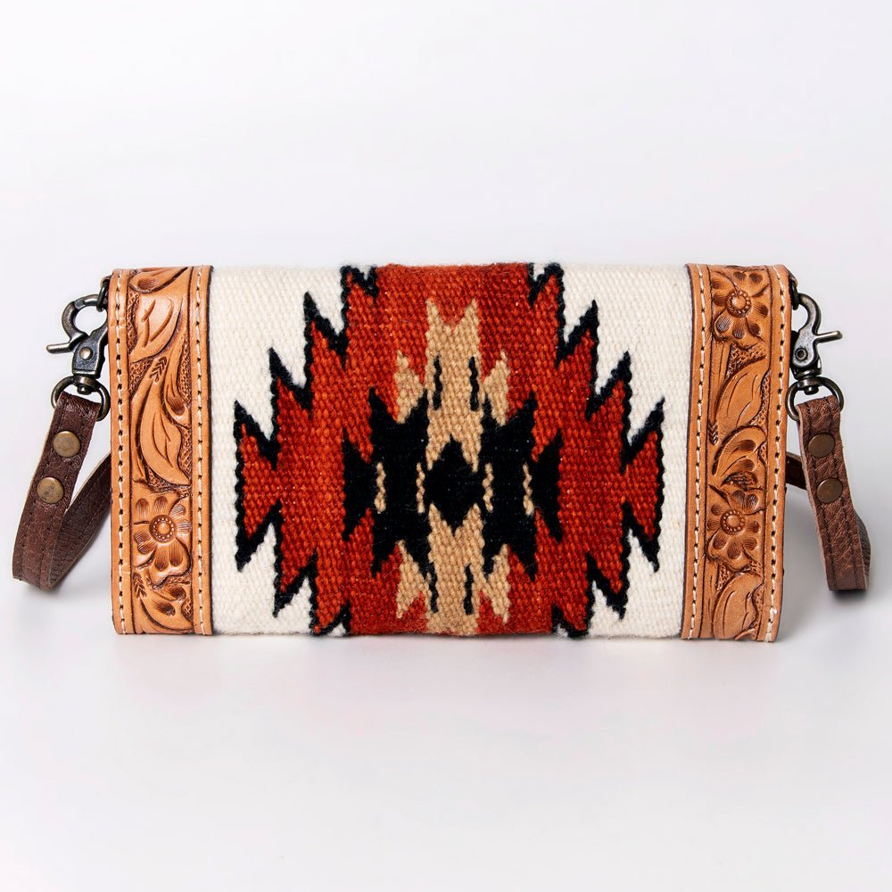 American Darling Hand Tooled Saddle Blanket Genuine Leather