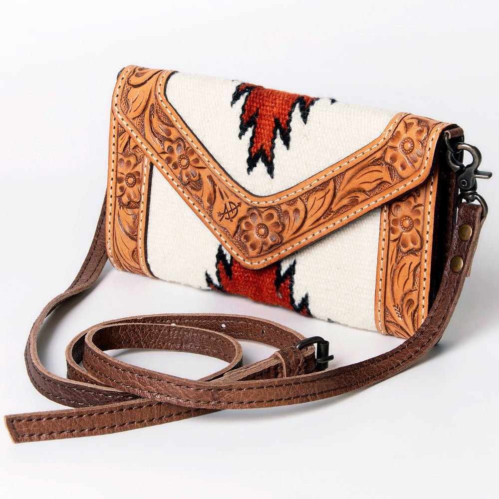 American Darling Hand Tooled Saddle Blanket Genuine Leather