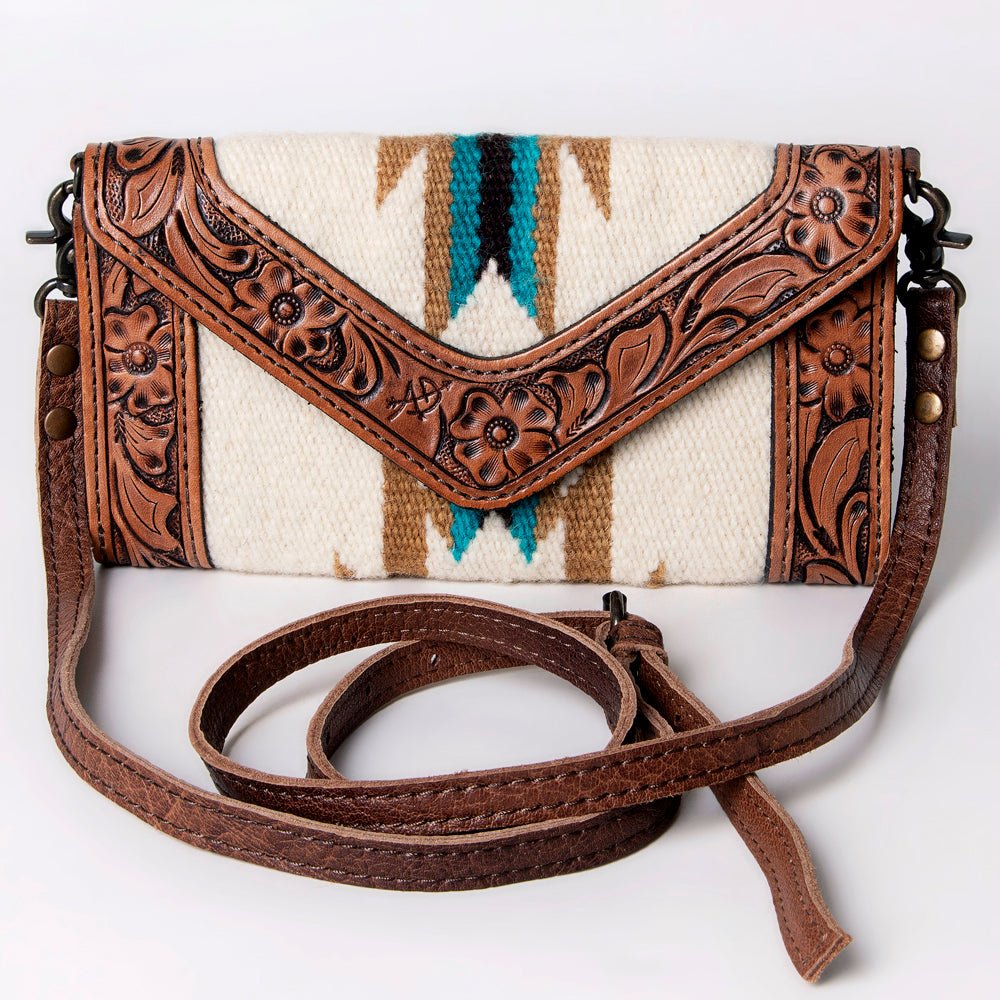 American Darling Hand Tooled Saddle Blanket Genuine Leather