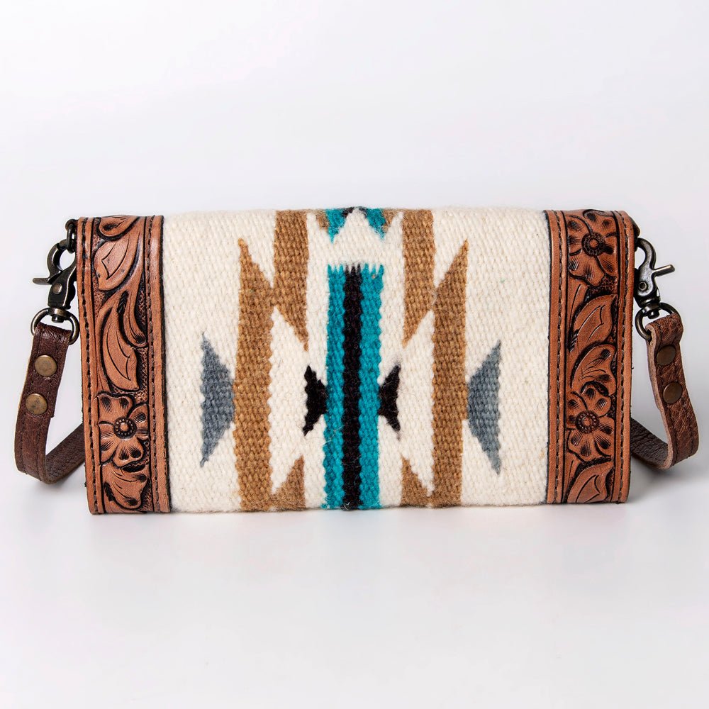 American Darling Hand Tooled Saddle Blanket Genuine Leather