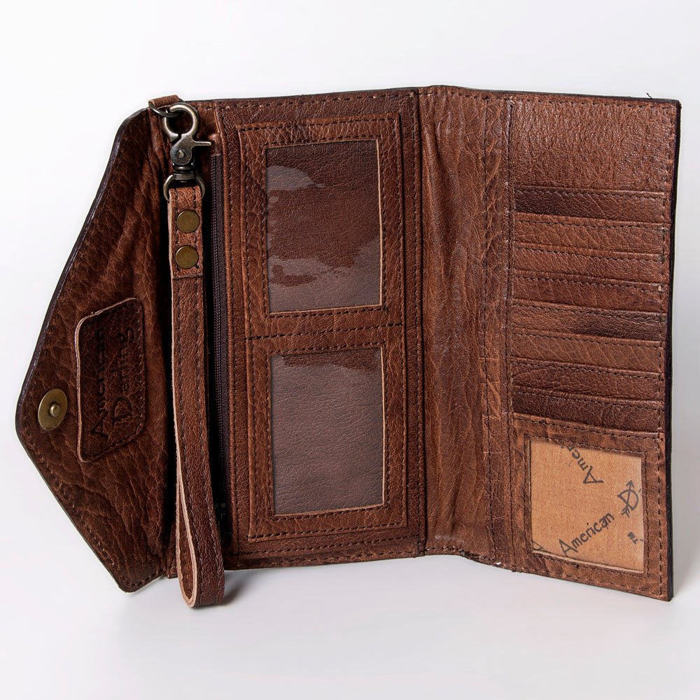 American Darling Hand Tooled Saddle Blanket Genuine Leather