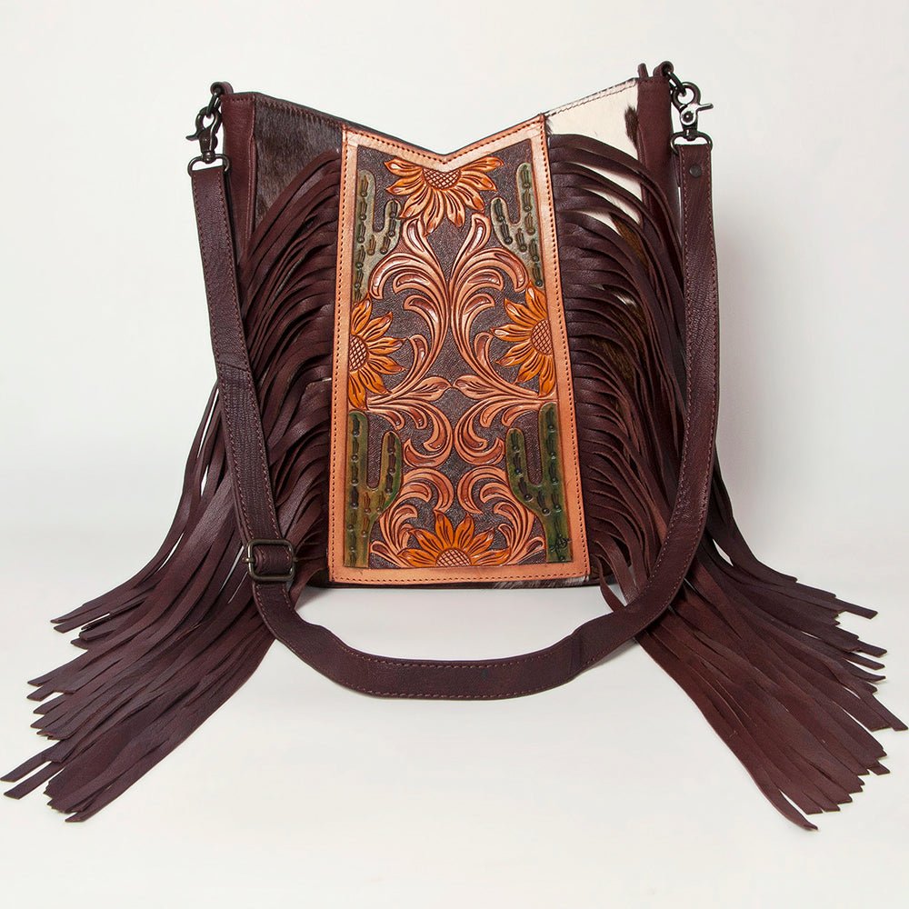 American Darling Hand Tooled Hair-On Genuine Leather