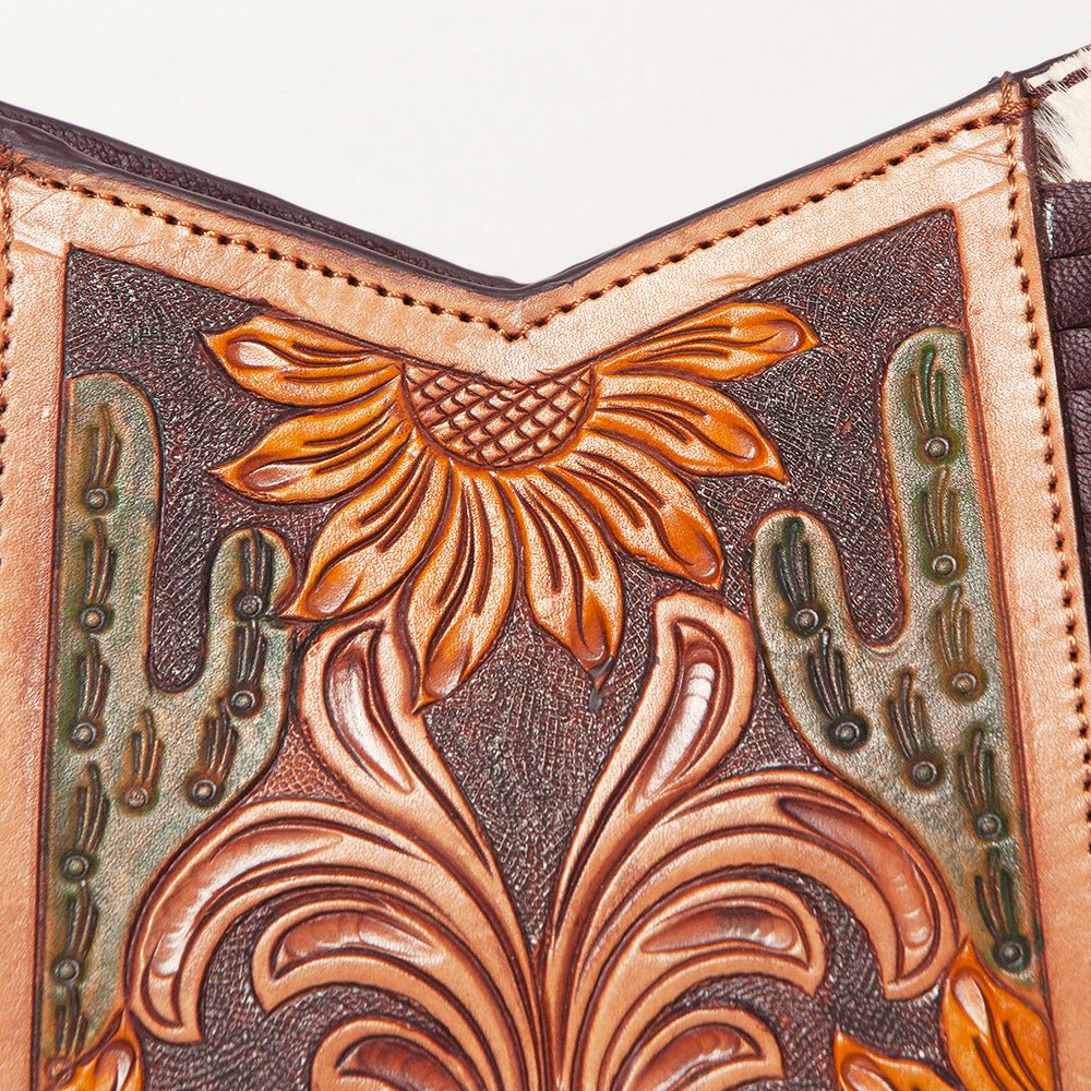 American Darling Hand Tooled Hair-On Genuine Leather