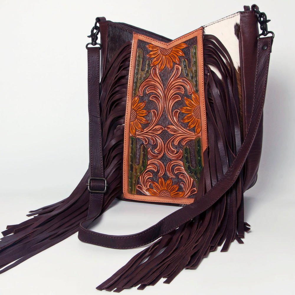 American Darling Hand Tooled Hair-On Genuine Leather