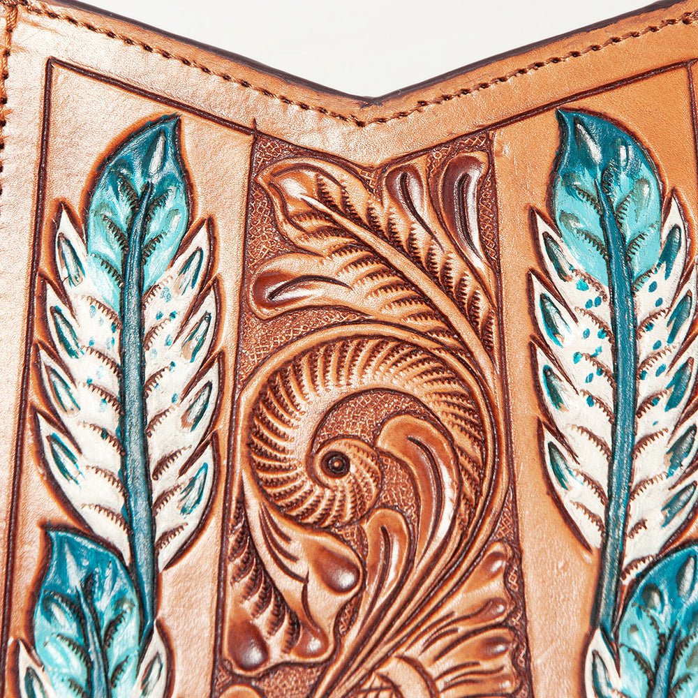 American Darling Hand Tooled Hair-On Genuine Leather