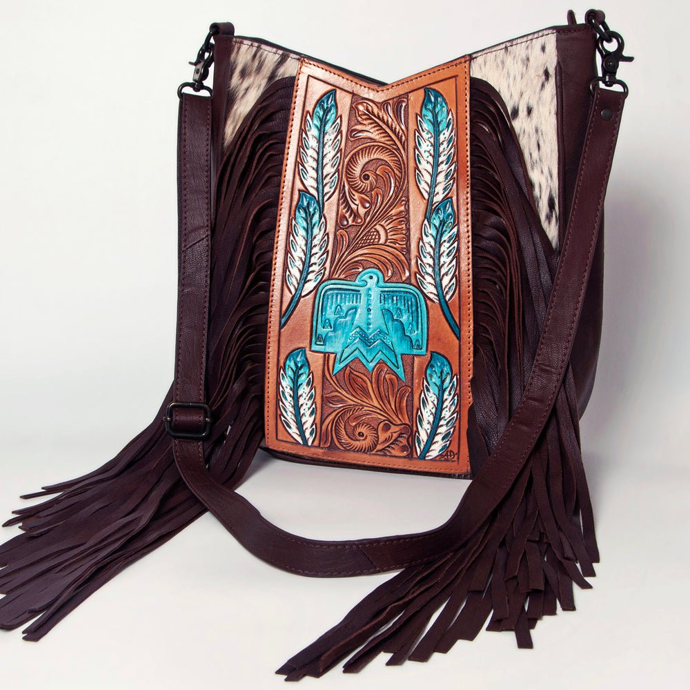 American Darling Hand Tooled Hair-On Genuine Leather