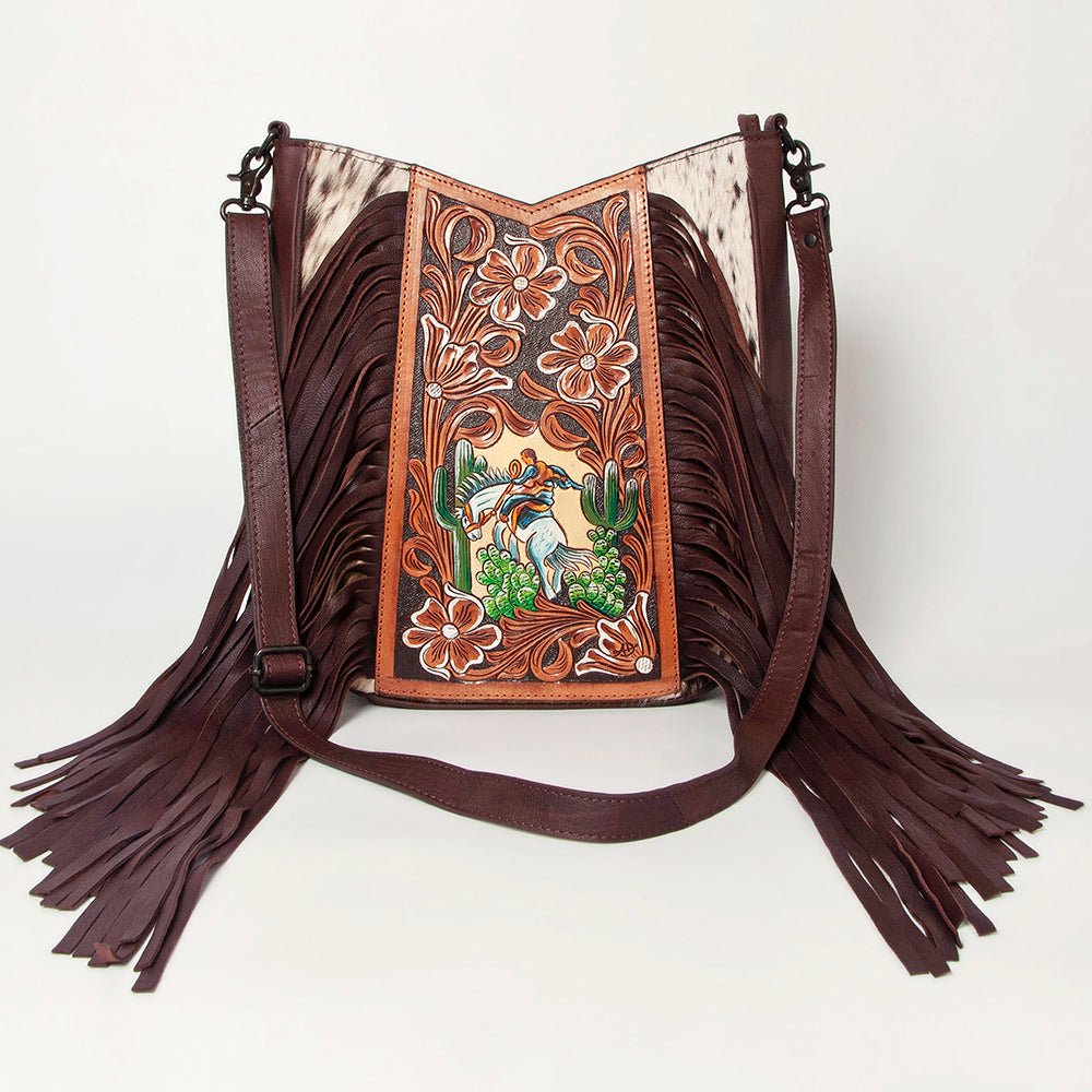 American Darling Hand Tooled Hair-On Genuine Leather