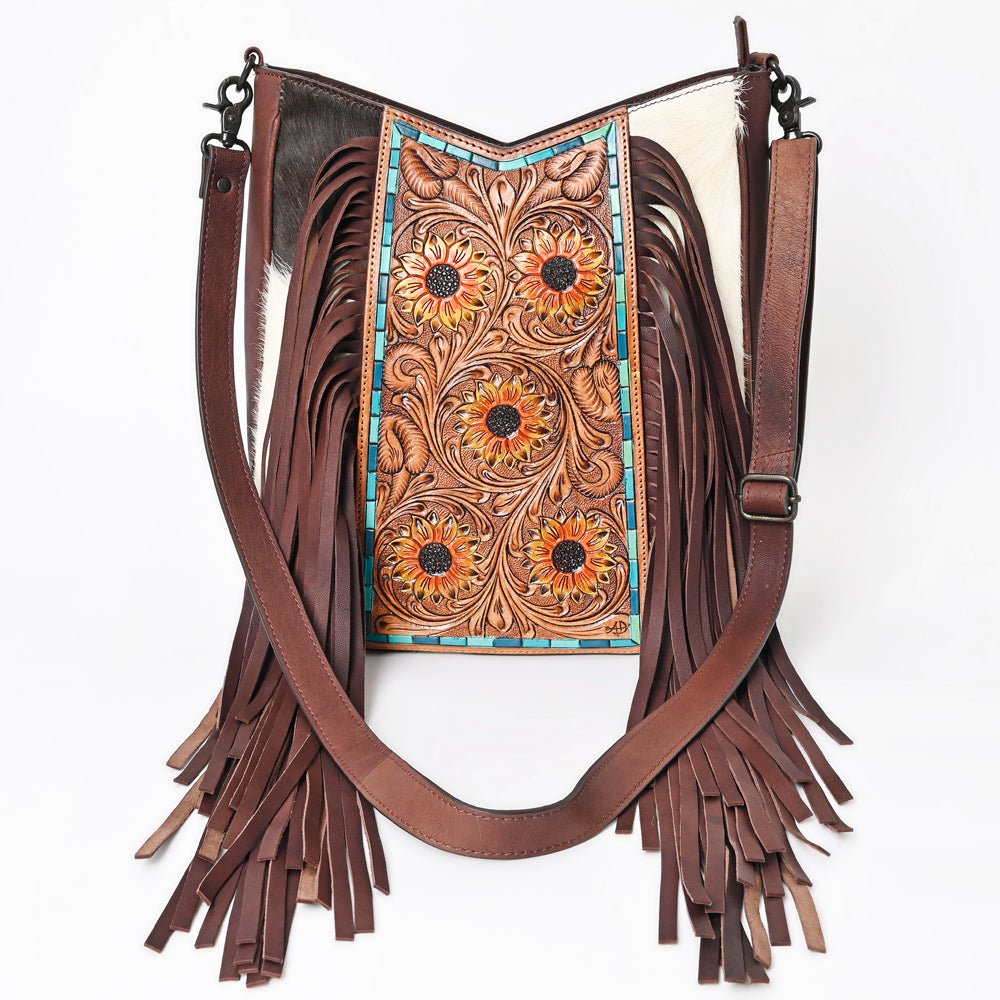 American Darling Hand Tooled Hair-On Genuine Leather