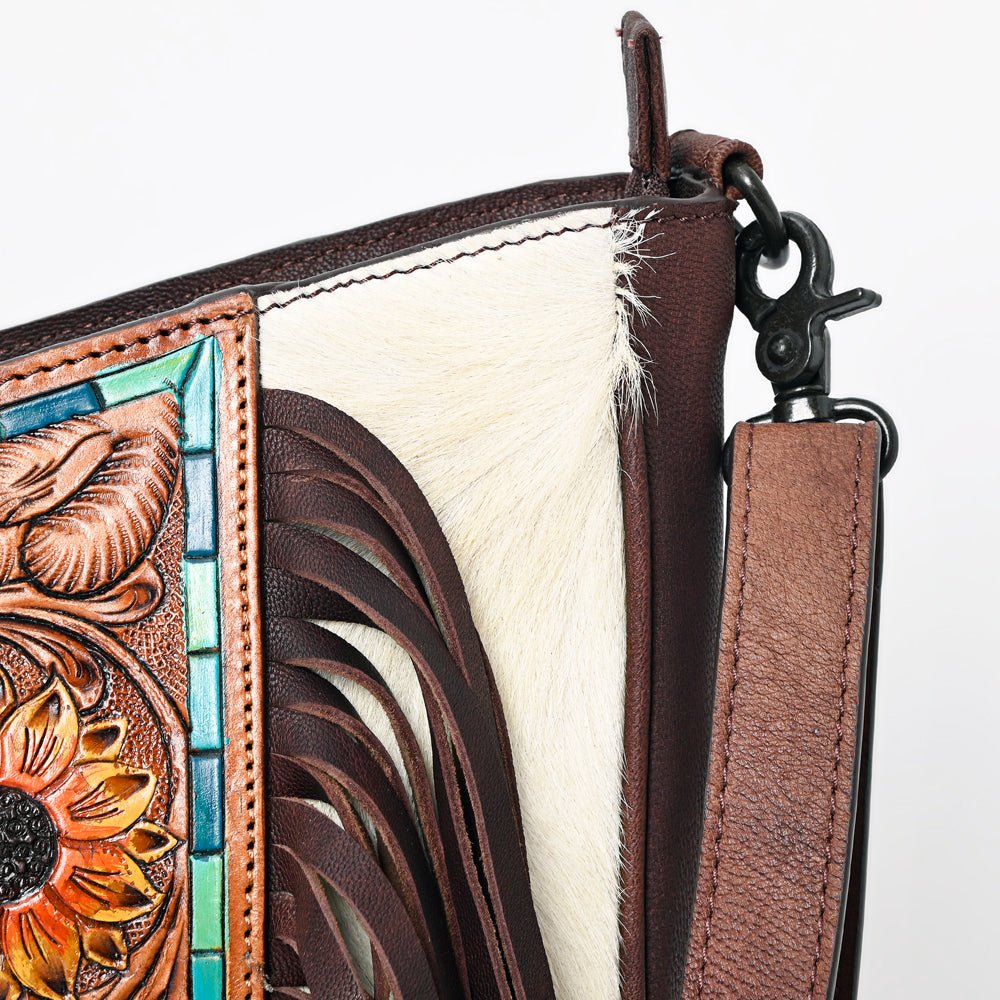 American Darling Hand Tooled Hair-On Genuine Leather