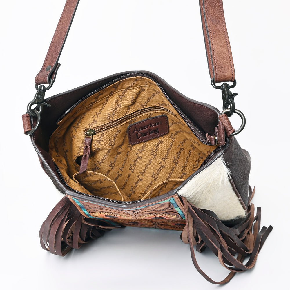 American Darling Hand Tooled Hair-On Genuine Leather