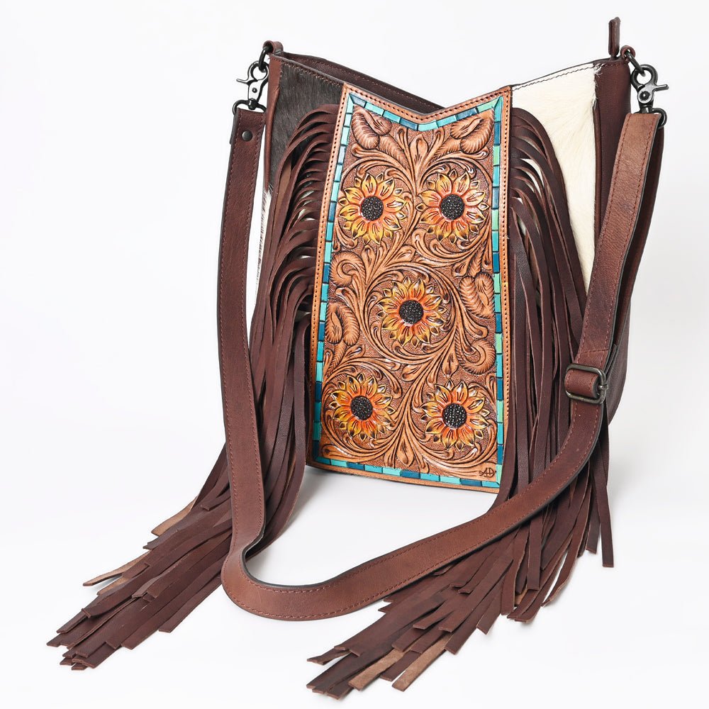American Darling Hand Tooled Hair-On Genuine Leather