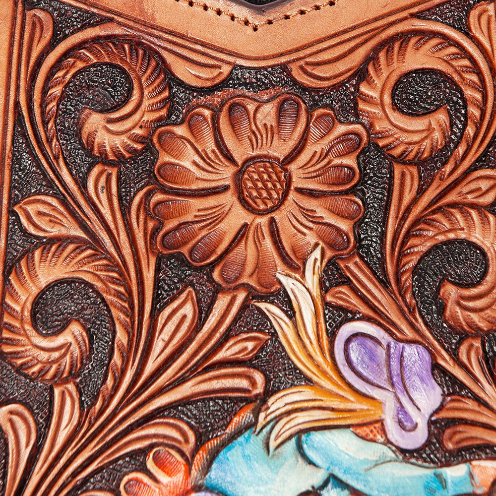 American Darling Hand Tooled Hair-On Genuine Leather