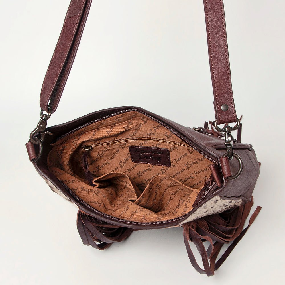 American Darling Hand Tooled Hair-On Genuine Leather