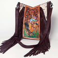 American Darling Hand Tooled Hair-On Genuine Leather