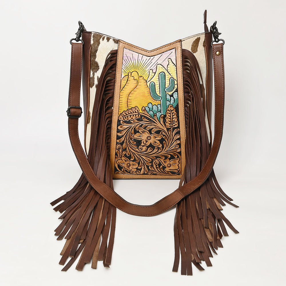 American Darling Hand Tooled Hair-On Genuine Leather
