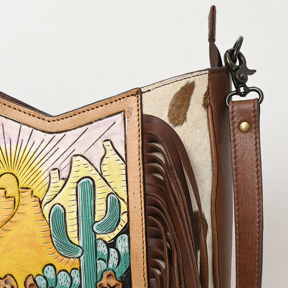 American Darling Hand Tooled Hair-On Genuine Leather