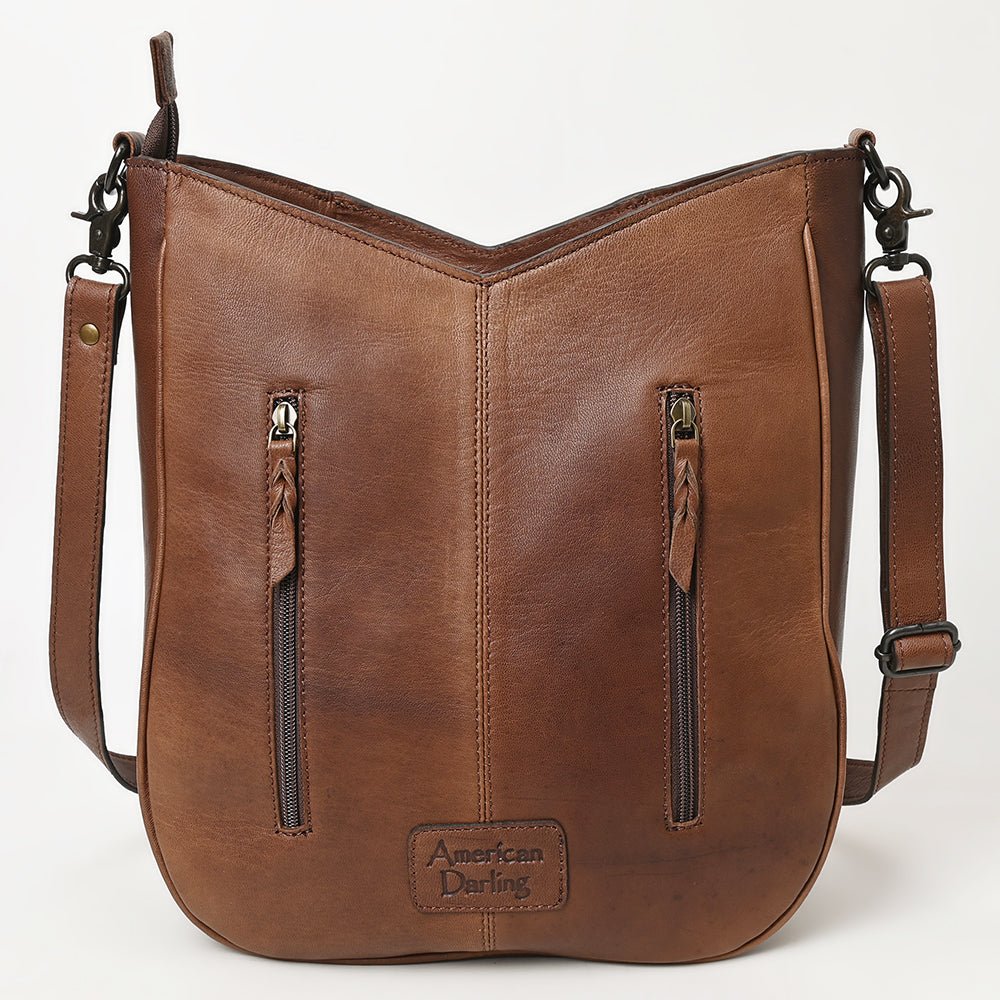 American Darling Hand Tooled Hair-On Genuine Leather