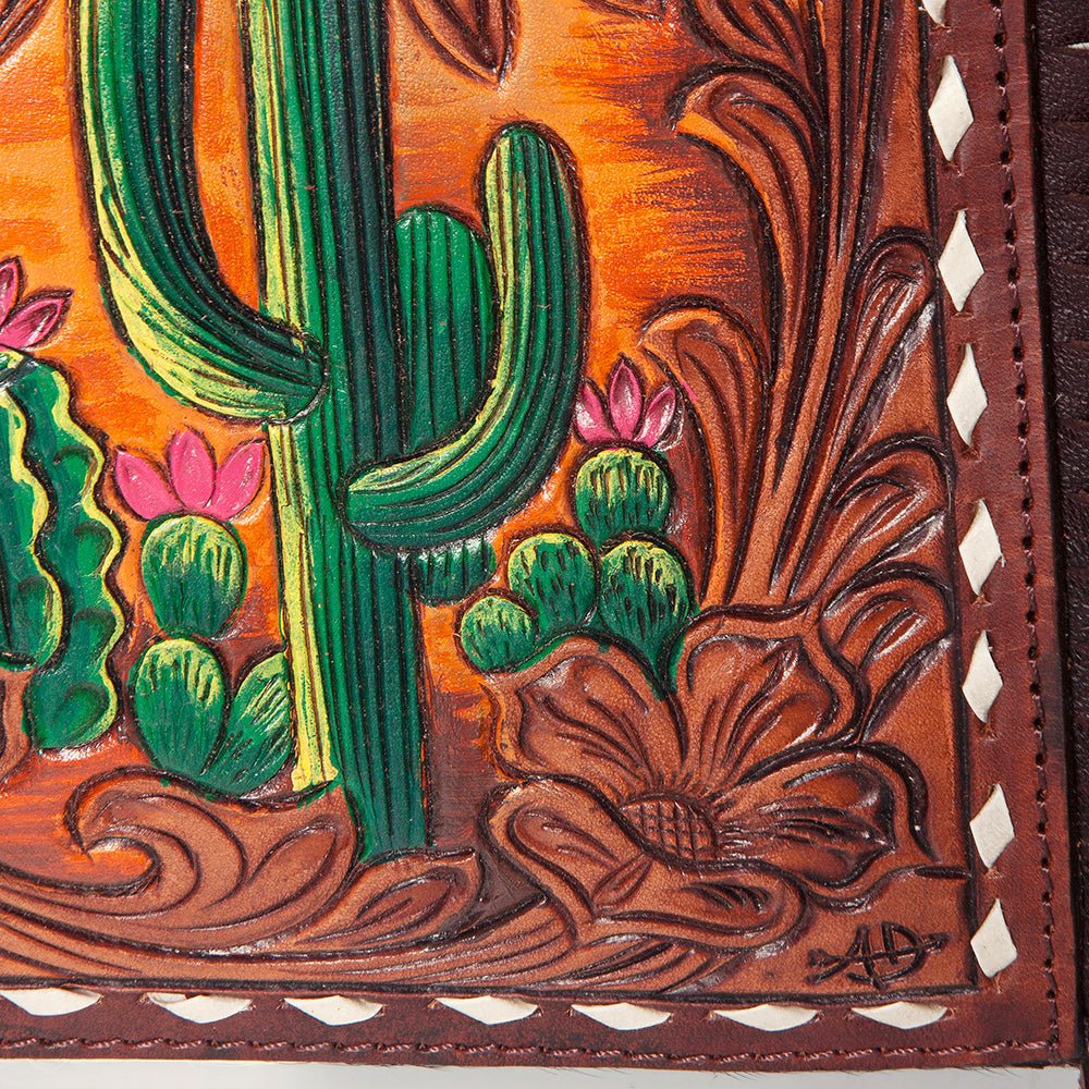 American Darling Hand Tooled Hair-On Genuine Leather