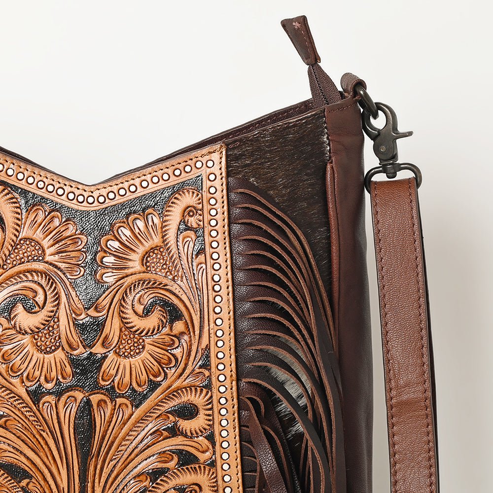 American Darling Hand Tooled Hair-On Genuine Leather