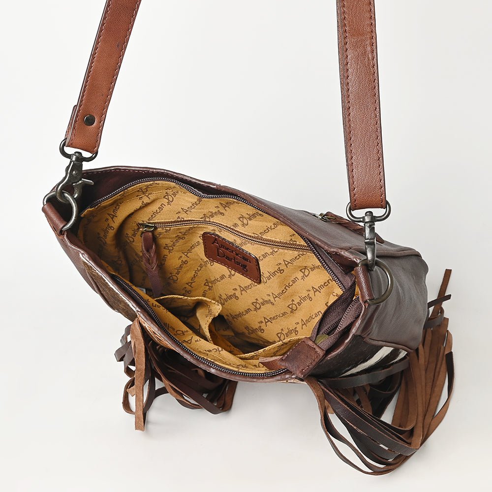American Darling Hand Tooled Hair-On Genuine Leather