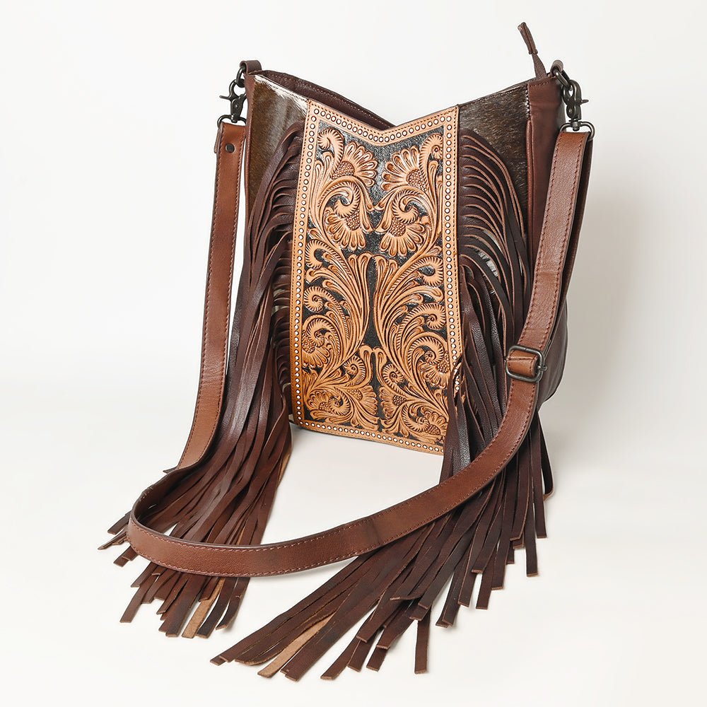 American Darling Hand Tooled Hair-On Genuine Leather