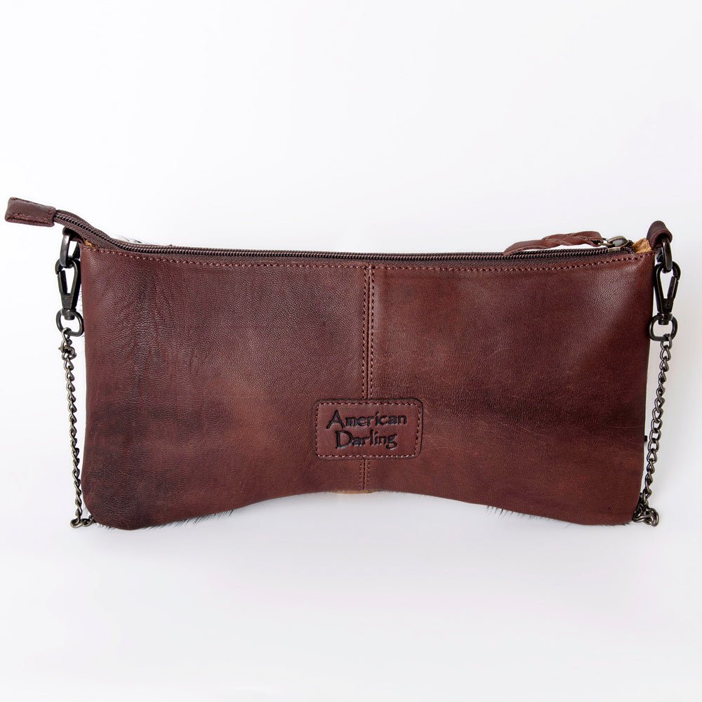 American Darling Crossbody Hand Tooled Hair-On Genuine Leather