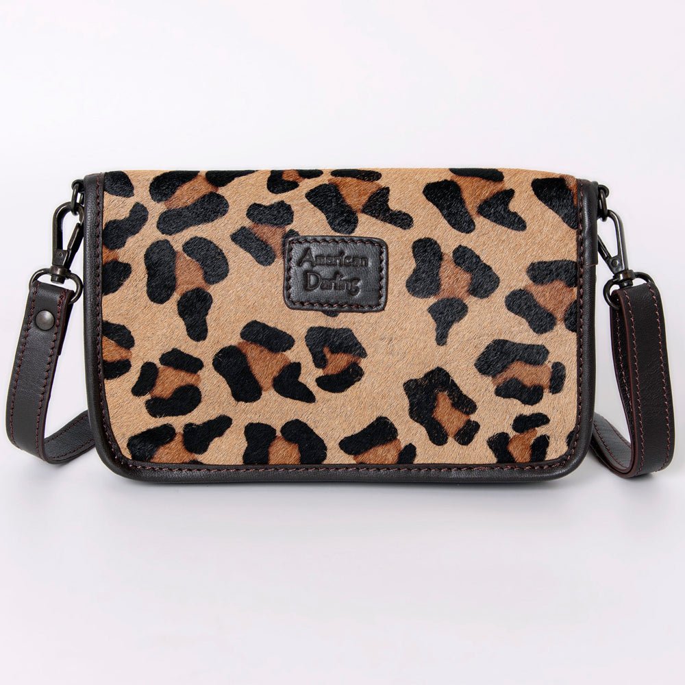 American Darling Crossbody Hand Tooled Hair-On Genuine Leather