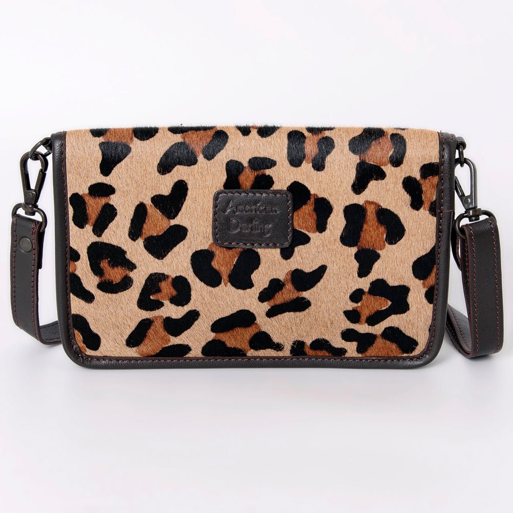 American Darling Crossbody Hand Tooled Hair-On Genuine Leather