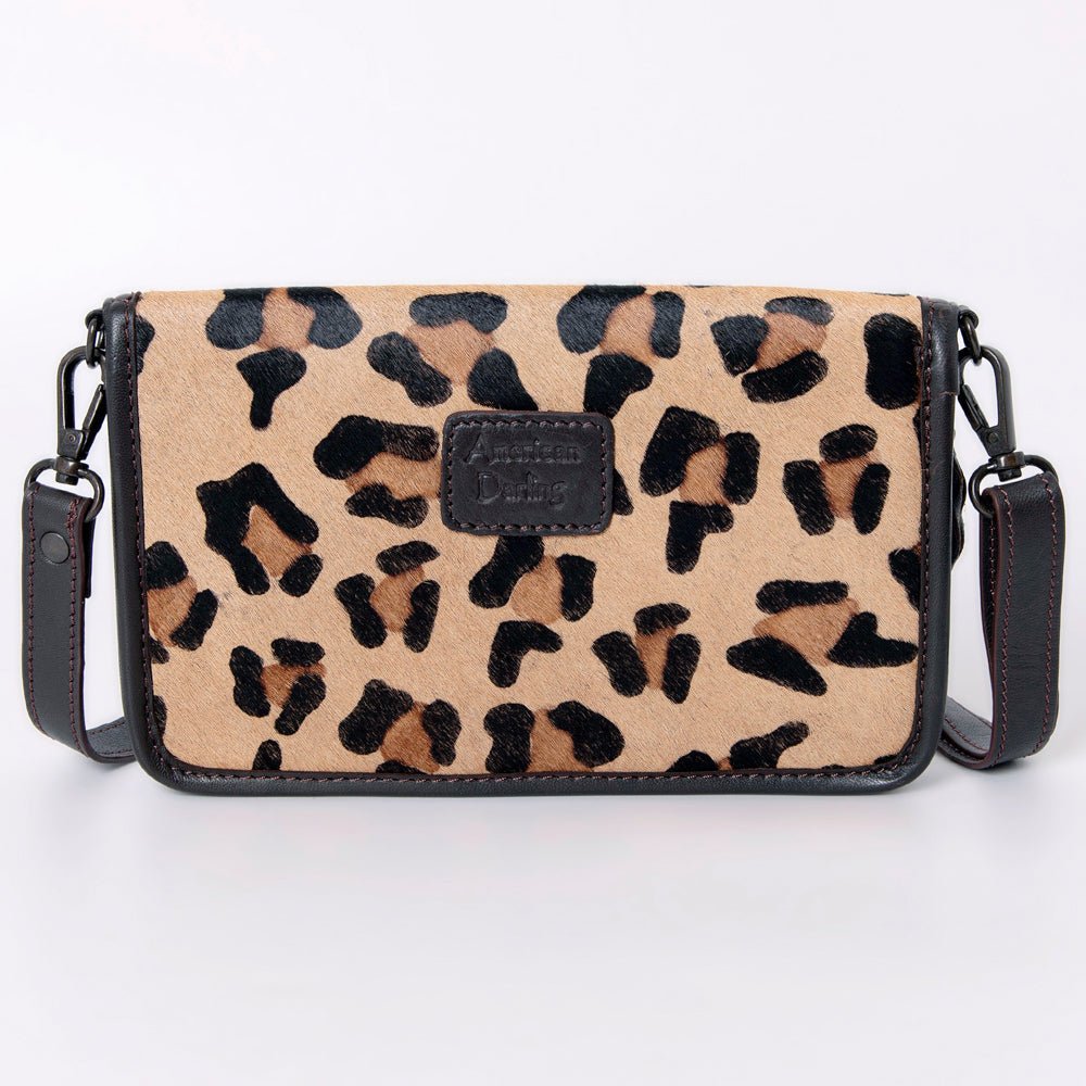 American Darling Crossbody Hand Tooled Hair-On Genuine Leather