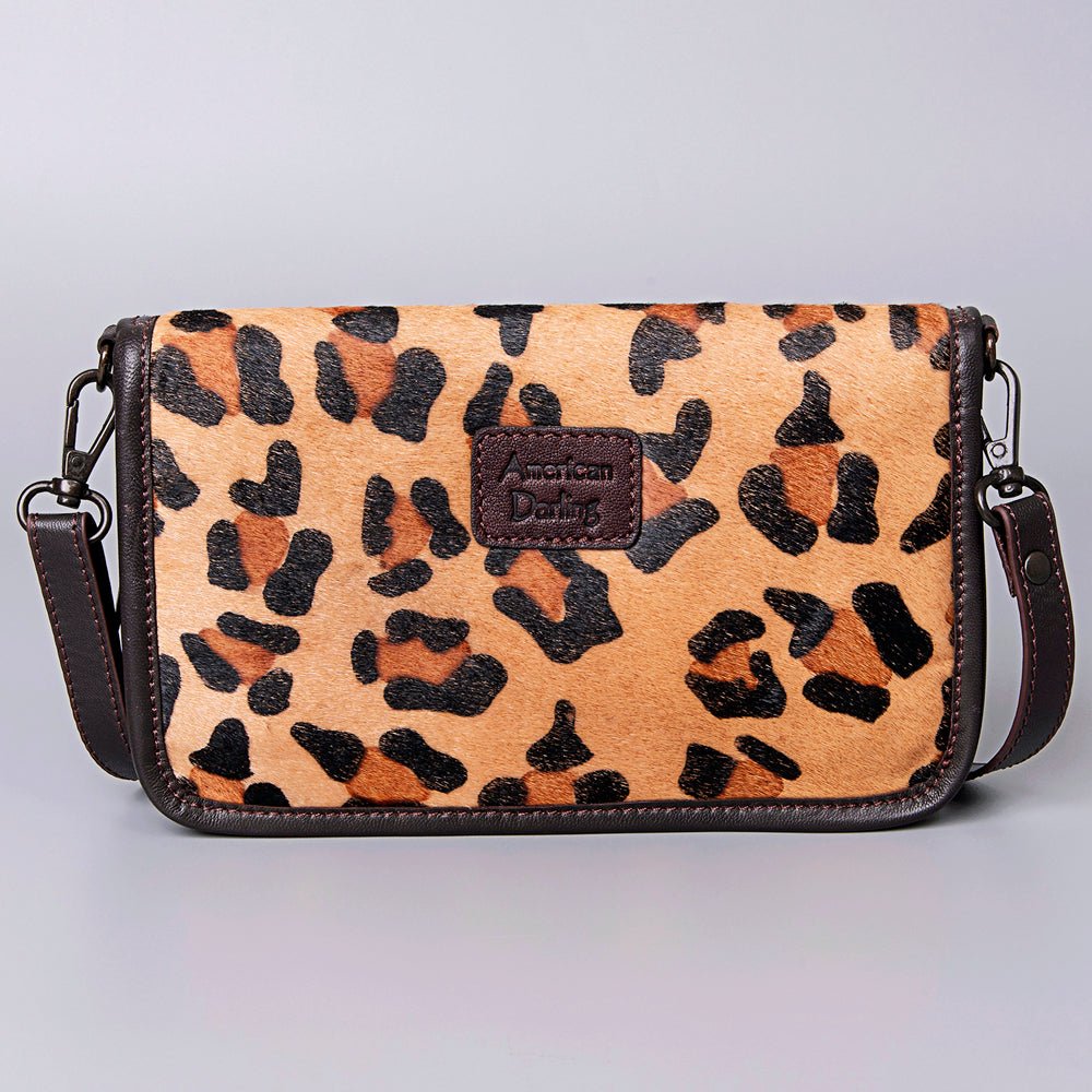 American Darling Crossbody Hand Tooled Hair-On Genuine Leather
