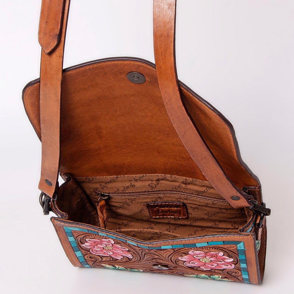 American Darling Hand Tooled Genuine Leather