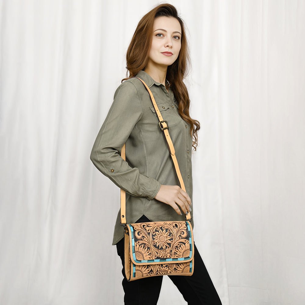 American Darling Hand Tooled Genuine Leather