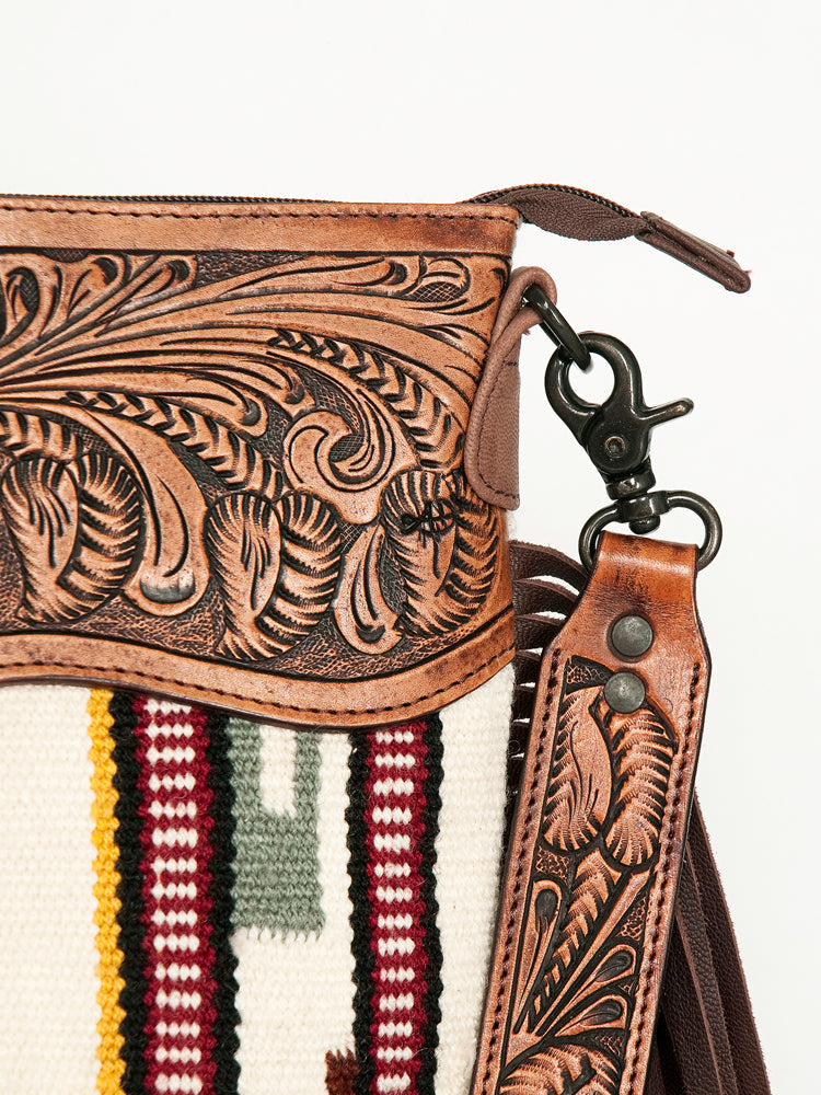 American Darling Signature Crossbody Hand Tooled Saddle Blanket Genuine Leather Women Bag Western Handbag Purse