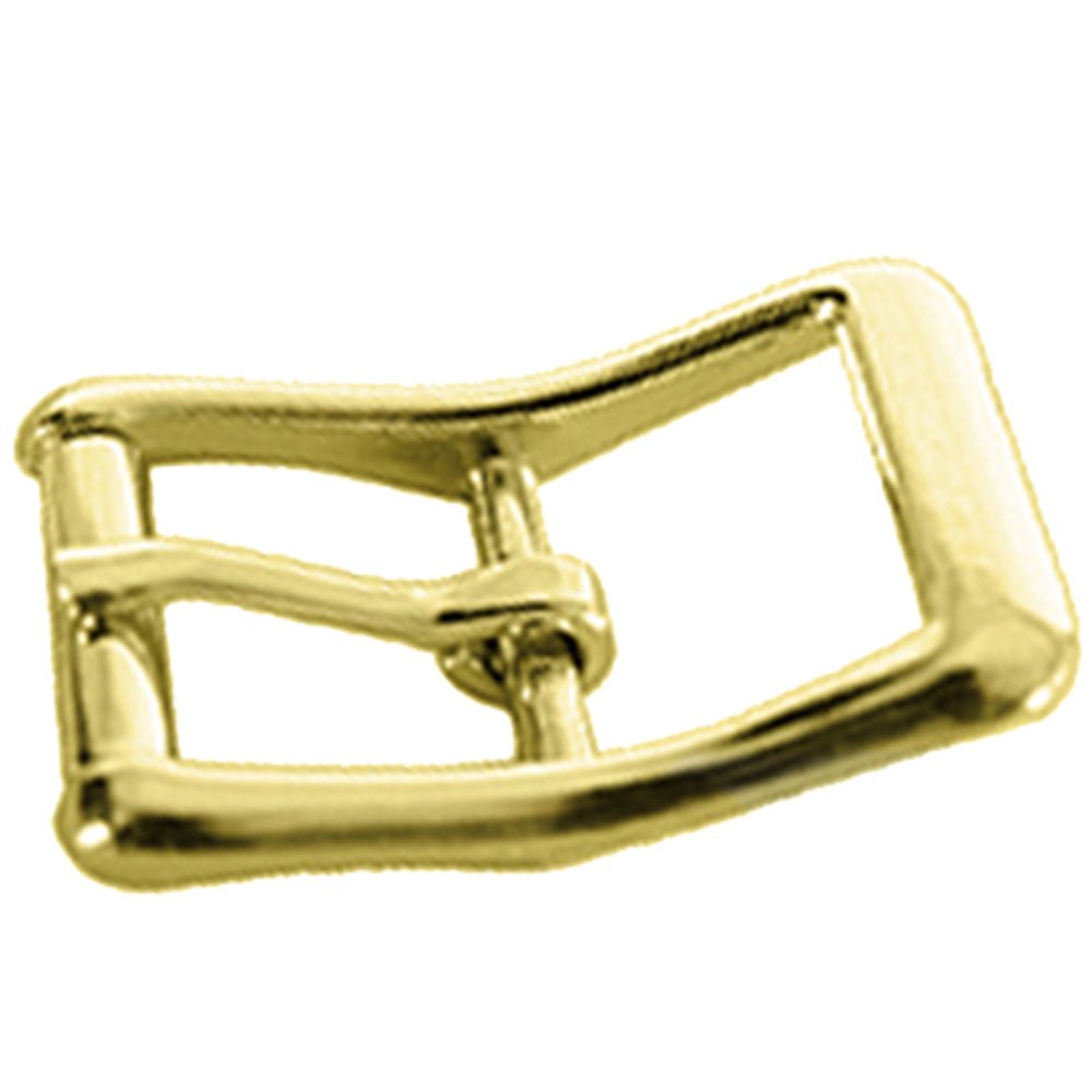 Hilason Die-Cast Center-Bar Roller Buckle, Brass-Plated — 1/2"