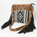 American Darling Hand-Tooled Saddle Blanket Leather Crossbody Bag