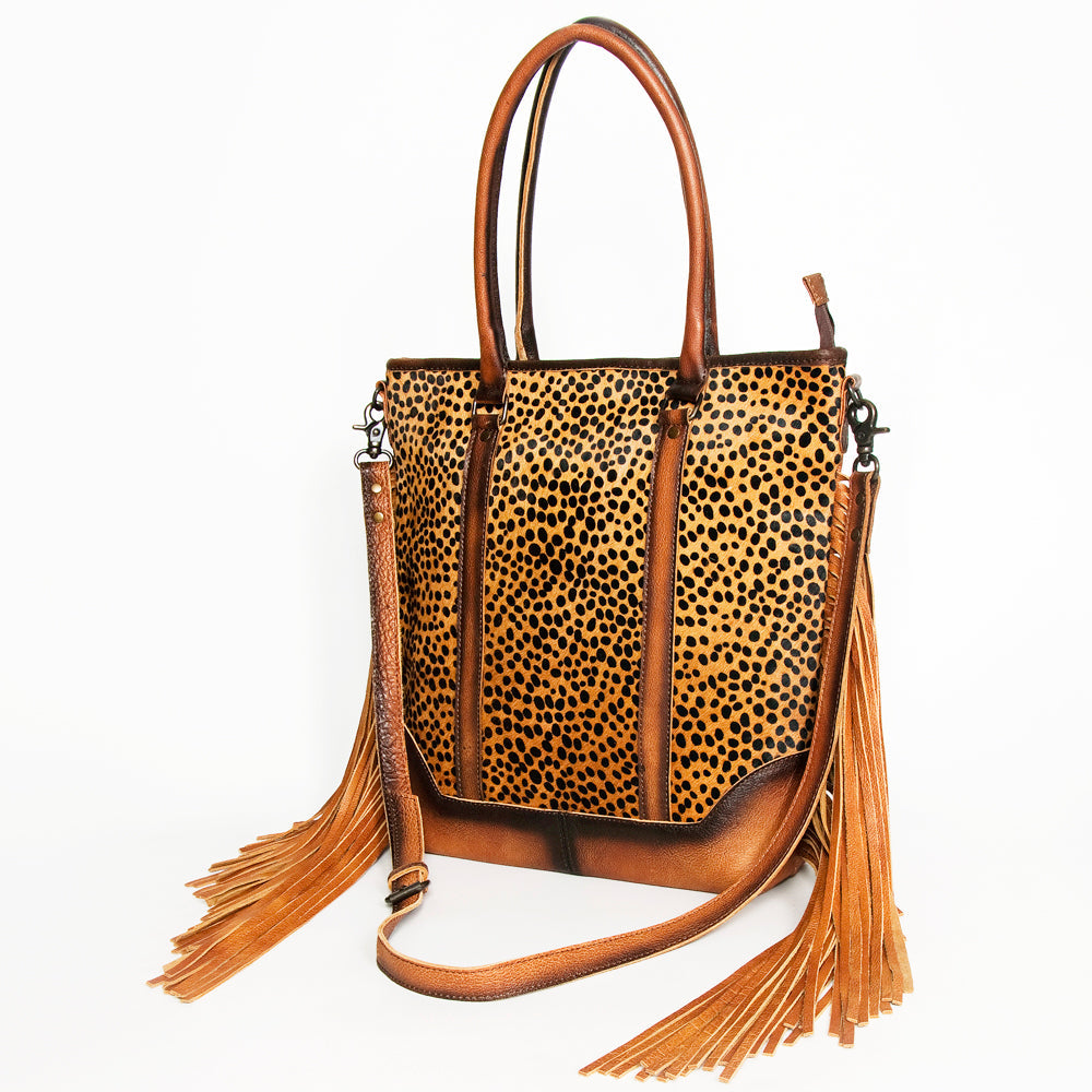 American Darling Women's Tote Bag Western Hair-On Genuine Leather Handbag and Ladies Purse