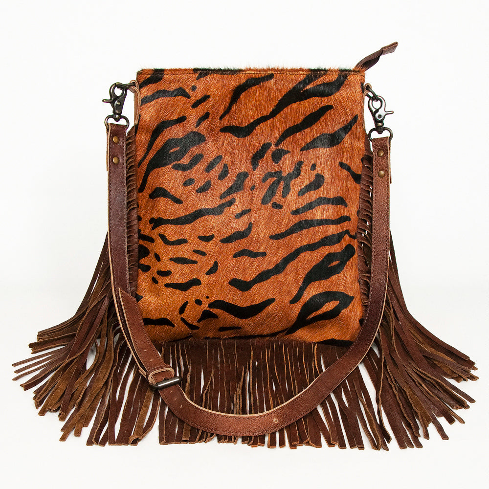 American Darling Messenger Hand Tooled Hair On Genuine Leather Western Women Bag Handbag Purse | Cute