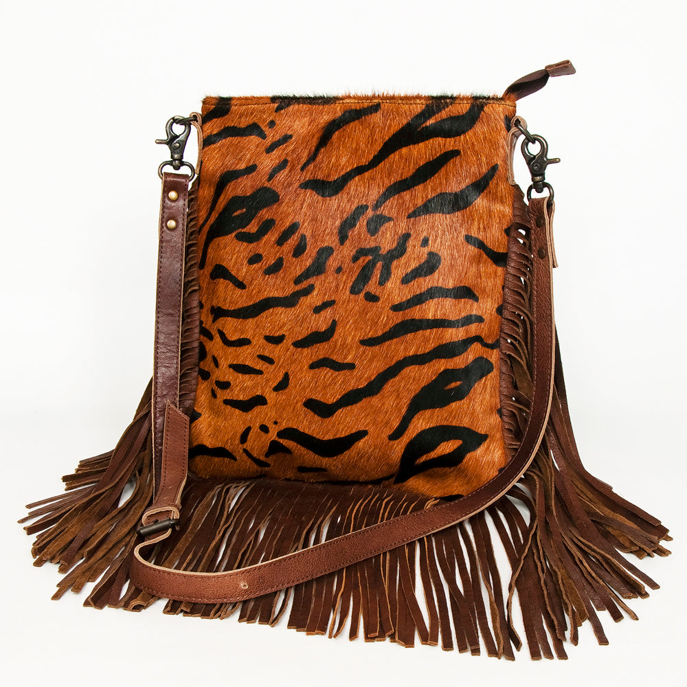American Darling Messenger Hand Tooled Hair On Genuine Leather Western Women Bag Handbag Purse | Cute
