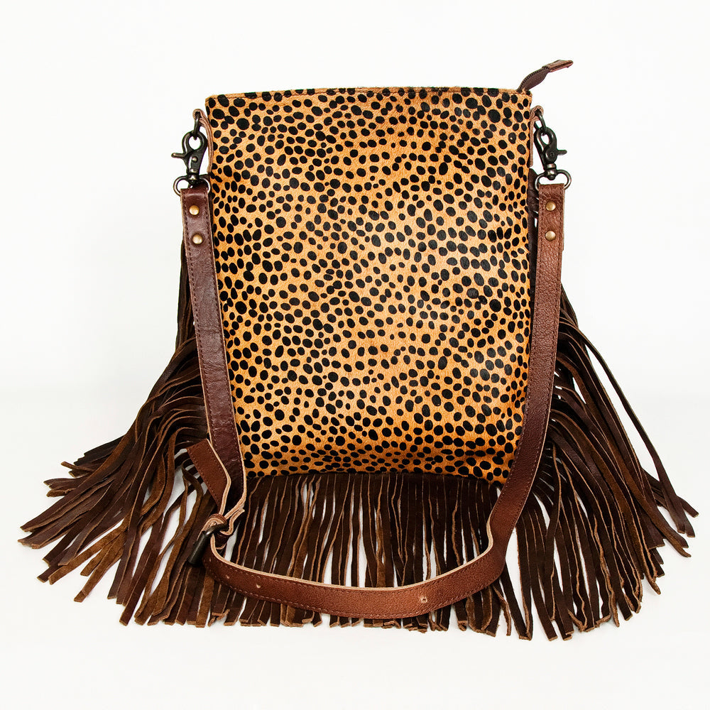 American Darling Messenger Hand Tooled Hair On Genuine Leather Western Women Bag Handbag Purse | Cute