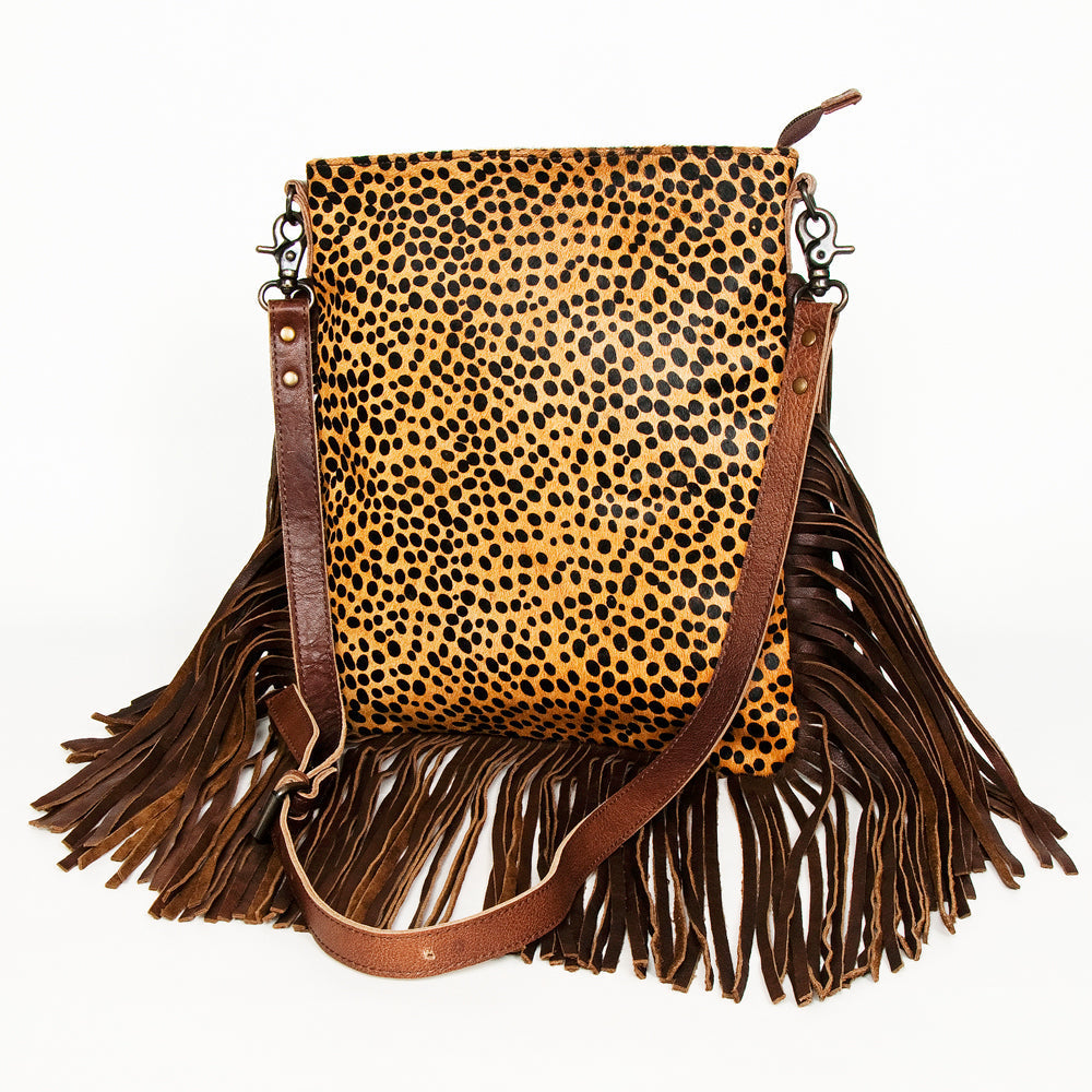 American Darling Messenger Hand Tooled Hair On Genuine Leather Western Women Bag Handbag Purse | Cute