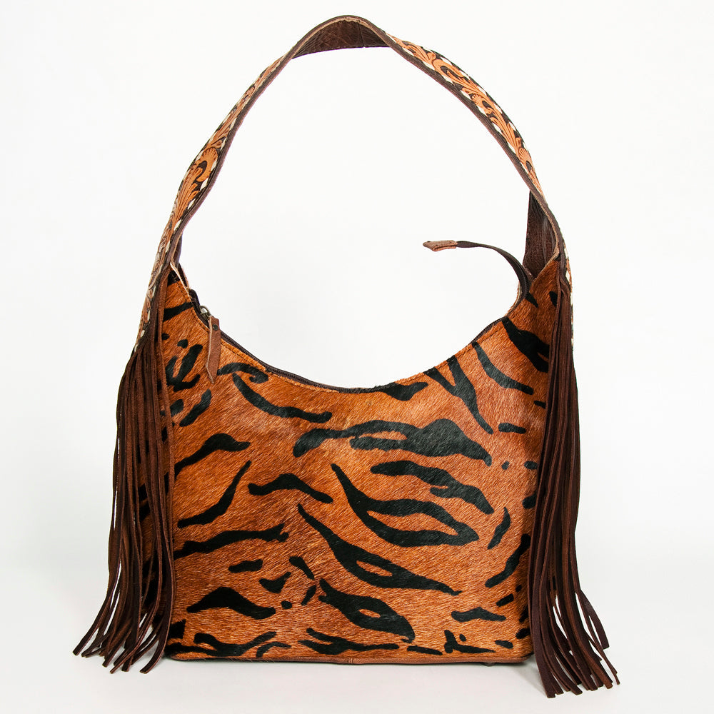 Hobo Hair On Saddle Blanket Genuine Leather Western Bag For Women