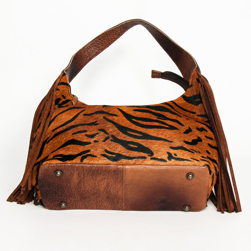 Hobo Hair On Saddle Blanket Genuine Leather Western Bag For Women