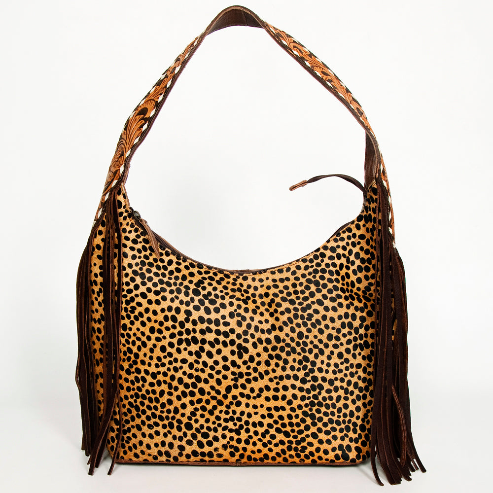 Hobo Hair On Saddle Blanket Genuine Leather Western Bag For Women